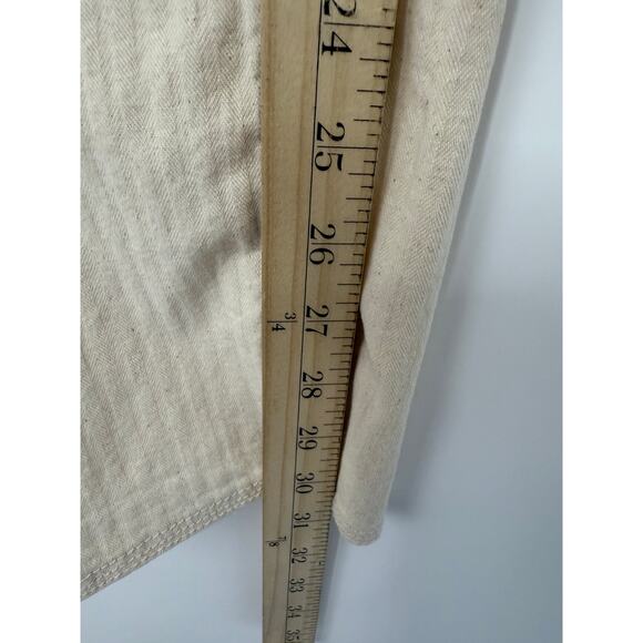 By Anthropologie Carpenter Pants Women 30 Ivory Utility Casual Versatile - Picture 8 of 12